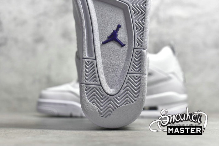 NIKE AIR JORDAN 4 RETRO WHITE/METALLIC SILVER-COURT PURPLE CT8527-115
