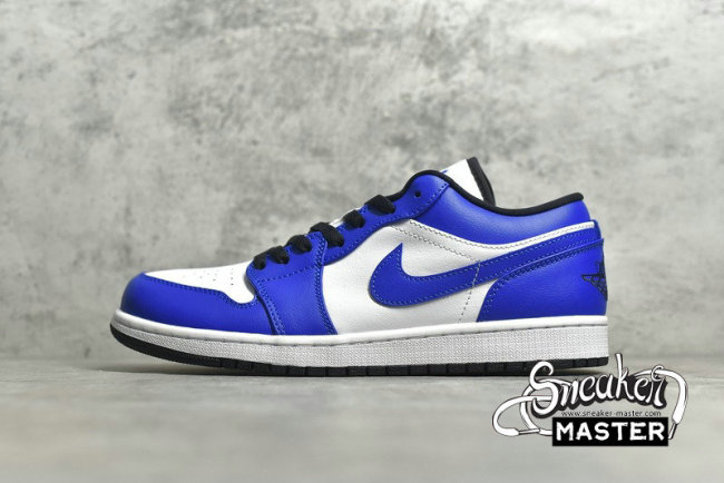 NIKE AIR JORDAN 1 LOW GAME ROYAL WHITE/GAME ROYAL/BLACK 553558-124
