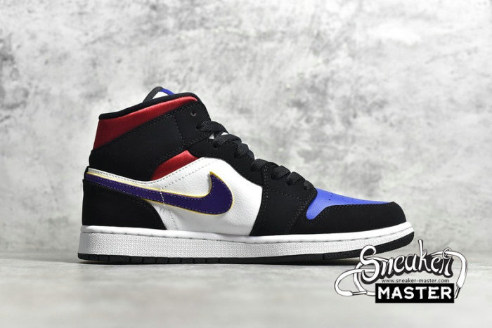 NIKE AIR JORDAN 1 MID SE RIVALS FIELD PURPLE/WHITE-GYM RED 852542-005