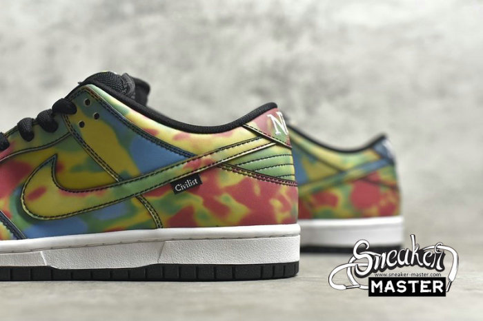 NIKE CIVILIST X DUNK LOW PRO SB QS THERMOGRAPHY BLACK/BLACK/BLACK CZ5123-001