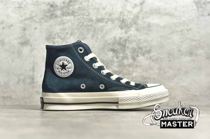 CONVERSE CHUCK TAYLOR ALL STAR 70S HIGH MIDNIGHT TURQUOISE/BLACK-EGRET 166214C