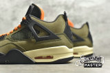 NIKE UNDEFEATED X AIR JORDAN 4 RETRO DEEP GREEN/CLEM-BLACK-DK JBM351-M1