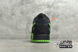 NIKE OFF-WHITE X AIR RUBBER DUNK GREEN STRIKE BLACK/WHITE-GREEN STRIKE CU6015-001