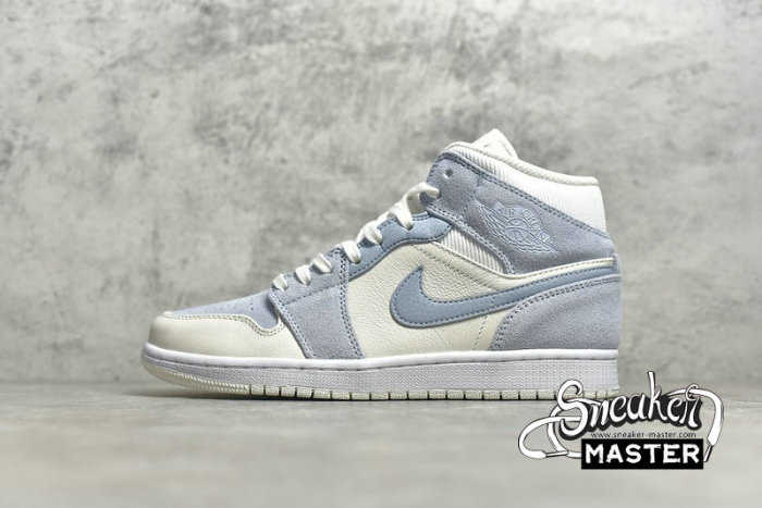 NIKE AIR JORDAN 1 MID MIXED TEXTURES BLUE SAIL/BLUE-WHITE DA4666-100