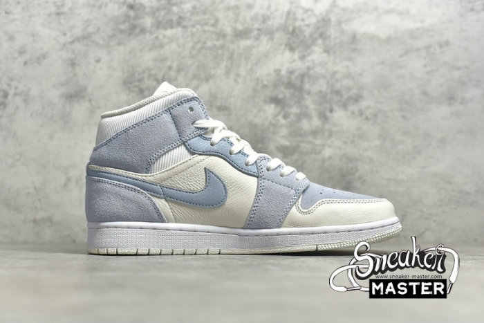 NIKE AIR JORDAN 1 MID MIXED TEXTURES BLUE SAIL/BLUE-WHITE DA4666-100