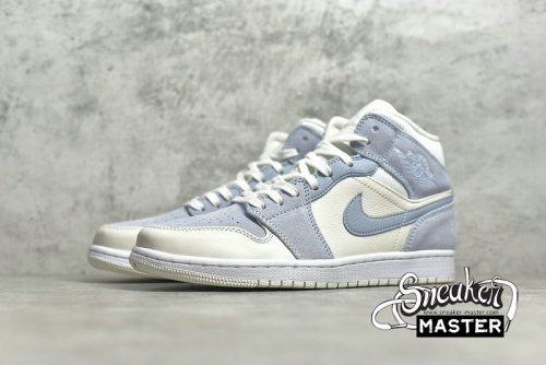 NIKE AIR JORDAN 1 MID MIXED TEXTURES BLUE SAIL/BLUE-WHITE DA4666-100