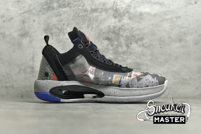NIKE AIR JORDAN 34 LOW PF HERITAGE BLACK/LASER ORANGE/WHITE CZ7746-008