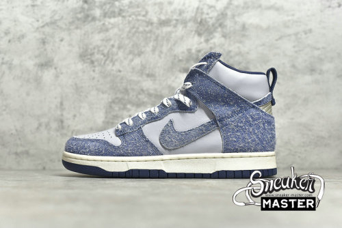 NIKE NOTRE X SB DUNK HIGH BLUE VOID MIDNIGHT NAVY/SKY GREY/FOSSIL/MIDNIGHT NAVY CW3092-400