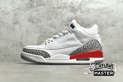 NIKE AIR JORDAN 3 RETRO KATRINA/HALL OF FAME WHITE/CEMENT GREY-BLACK-FIRE RED 136064-116