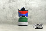 NIKE AIR JORDAN 1 MID SE MULTI PATENT BLACK/WHITE/MULTI-CLOR CV5276-001