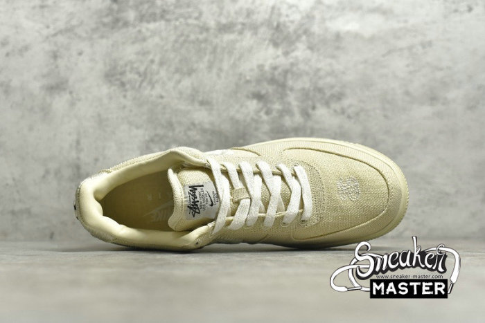 NIKE STUSSY X AIR FORCE 1 LOW FOSSIL FOSSIL STONE/SAIL/OFF WHITE CZ9084-200