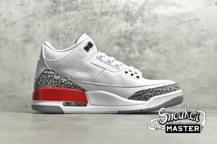 NIKE AIR JORDAN 3 RETRO KATRINA/HALL OF FAME WHITE/CEMENT GREY-BLACK-FIRE RED 136064-116