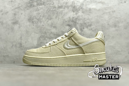 NIKE STUSSY X AIR FORCE 1 LOW FOSSIL FOSSIL STONE/SAIL/OFF WHITE CZ9084-200