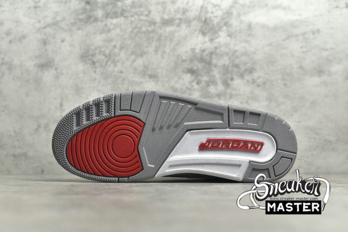 NIKE AIR JORDAN 3 RETRO KATRINA/HALL OF FAME WHITE/CEMENT GREY-BLACK-FIRE RED 136064-116