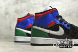 NIKE AIR JORDAN 1 MID SE MULTI PATENT BLACK/WHITE/MULTI-CLOR CV5276-001