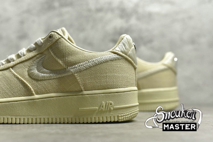 NIKE STUSSY X AIR FORCE 1 LOW FOSSIL FOSSIL STONE/SAIL/OFF WHITE CZ9084-200