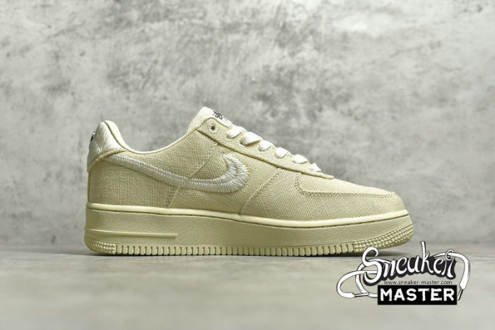 NIKE STUSSY X AIR FORCE 1 LOW FOSSIL FOSSIL STONE/SAIL/OFF WHITE CZ9084-200