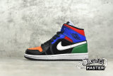 NIKE AIR JORDAN 1 MID SE MULTI PATENT BLACK/WHITE/MULTI-CLOR CV5276-001