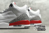 NIKE AIR JORDAN 3 RETRO KATRINA/HALL OF FAME WHITE/CEMENT GREY-BLACK-FIRE RED 136064-116