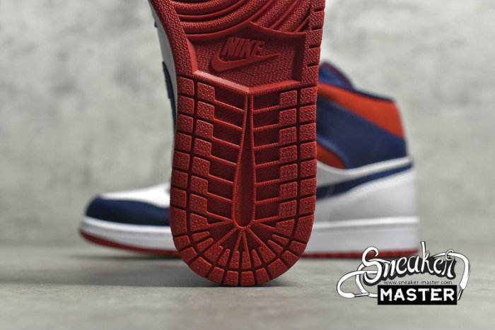 NIKE AIR JORDAN 1 MID SE OLYMPIC WHITE/MIDNIGHT NAVY/VARSITY RED 852542-104