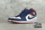 NIKE AIR JORDAN 1 MID SE OLYMPIC WHITE/MIDNIGHT NAVY/VARSITY RED 852542-104