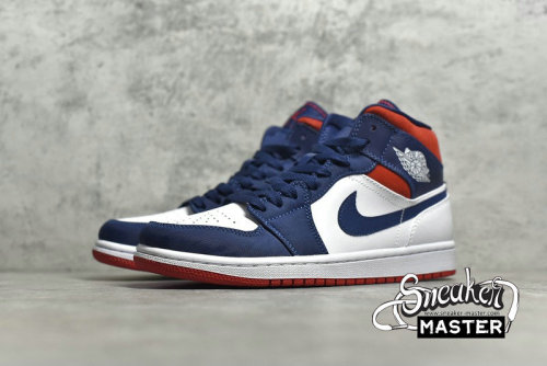 NIKE AIR JORDAN 1 MID SE OLYMPIC WHITE/MIDNIGHT NAVY/VARSITY RED 852542-104