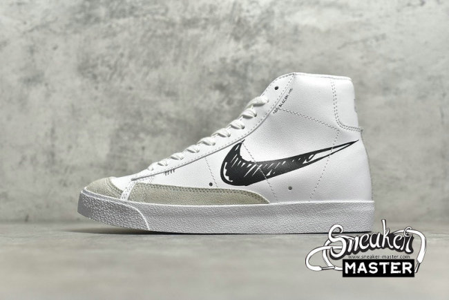 NIKE BLAZER MID 77 SKETCH WHITE/WHITE/BLACK CW7580-101