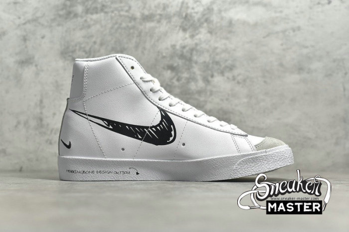 NIKE BLAZER MID 77 SKETCH WHITE/WHITE/BLACK CW7580-101