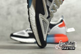ADIDAS ZX 2K BOOST SHOS CORE BLACK/CLOUD WHITE/ORANGE-BLUE FY2012