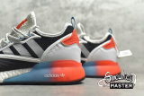 ADIDAS ZX 2K BOOST SHOS CORE BLACK/CLOUD WHITE/ORANGE-BLUE FY2012