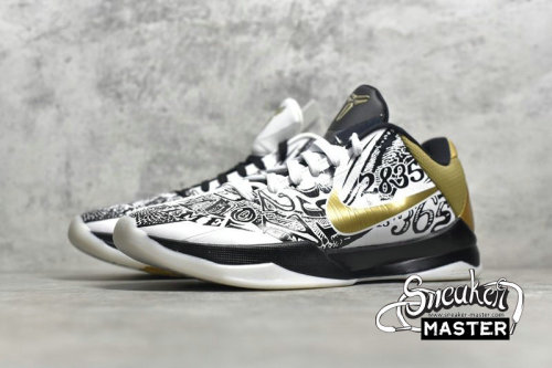NIKE KOBE 5 PROTRO BIG STAGE/PARADE WHITE/METALLIC GOLD-BLACK CT8014-100