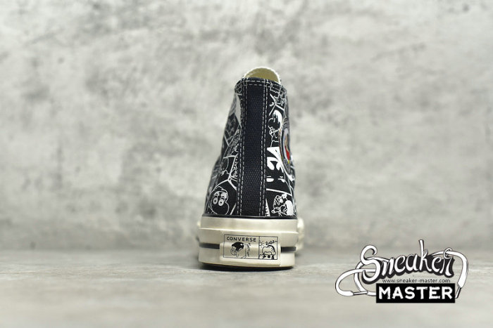 CONVERSE CRAYON SHIN-CHAN X CHUCK TAYLOR ALL STAR HIGH TOP BLACK/BLACK/WHITE 168822C