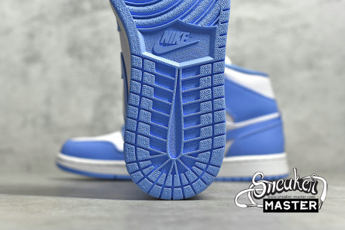 NIKE AIR JORDAN 1 MID UNC WHITE/UNIVERSITY BLUE-WHITE 554724-106