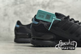 ADIDAS ZX 750 HD SHOES CORE BLACK/CORE BLACK/BRIGHT CYAN FV8488