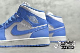 NIKE AIR JORDAN 1 MID UNC WHITE/UNIVERSITY BLUE-WHITE 554724-106
