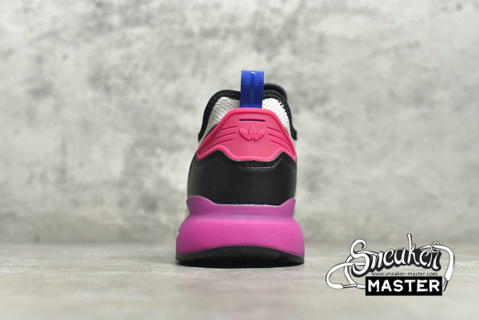 ADIDAS ZX 2K BOOST SHOES CLOUD WHITE/CORE BLACK/PURPLE-BLUE FV8835