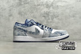 NIKE AIR JORDAN 1 LOW WASHED DENIM WASHED BLUE/WHITE/BLUE CZ8455-100