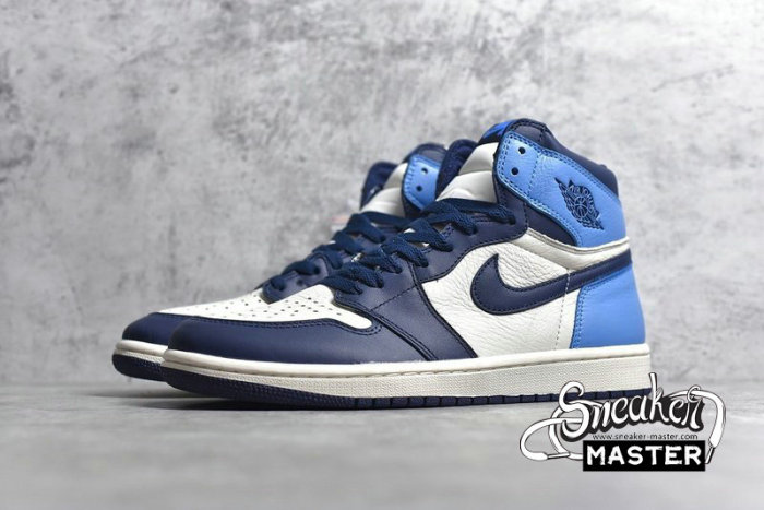 NIKE AIR JORDAN 1 RETRO HIGH OG OBSIDIAN SAIL/OBSIDIAN/UNIVERSITY BLUE 555088-140