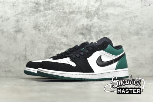 NIKE AIR JORDAN 1 LOW MYSTIC GREEN WHITE/BLACK-MYSTIC GREEN 553558-113