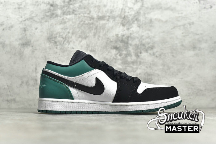 NIKE AIR JORDAN 1 LOW MYSTIC GREEN WHITE/BLACK-MYSTIC GREEN 553558-113