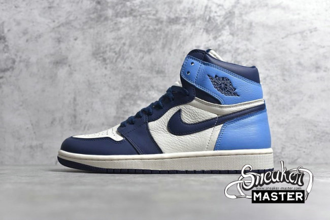 NIKE AIR JORDAN 1 RETRO HIGH OG OBSIDIAN SAIL/OBSIDIAN/UNIVERSITY BLUE 555088-140