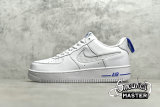 NIKE AIR FORCE 1 LOW CUT OUT SWOOSH WHITE/ROYAL BLUE DC1429-100