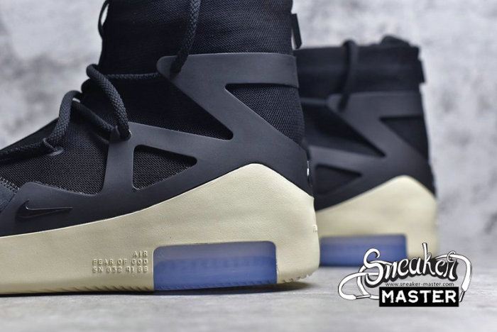 NIKE AIR FEAR OF GOD 1 BLACK/BLACK/WHITE-BLUE AR4237-001