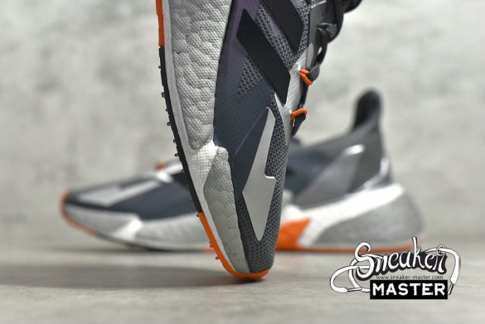 ADIDAS X9000L4 SHOES GREY SIX/CORE BLACK/ORANGE FY2348