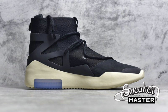 NIKE AIR FEAR OF GOD 1 BLACK/BLACK/WHITE-BLUE AR4237-001