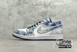NIKE AIR JORDAN 1 LOW WASHED DENIM WASHED BLUE/WHITE/BLUE CZ8455-100