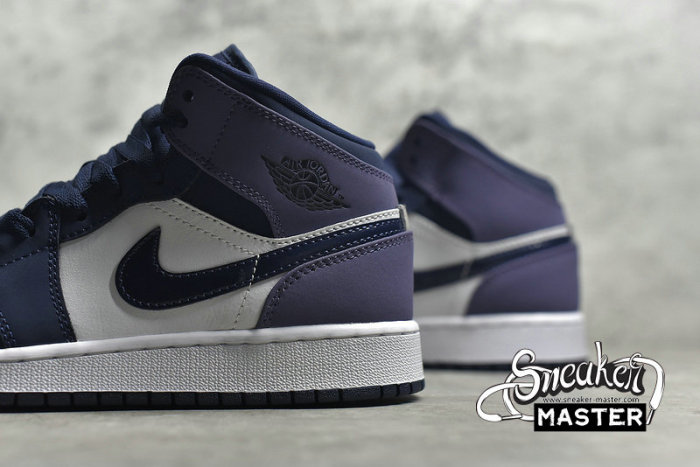 NIKE AIR JORDAN 1 MID GS SANDED PURPLE OBSIDIAN/SANDED PURPLE/WHITE 554725-445