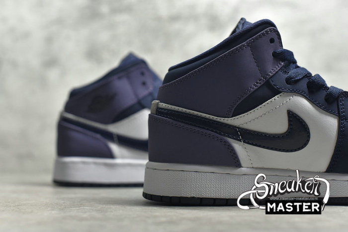 NIKE AIR JORDAN 1 MID GS SANDED PURPLE OBSIDIAN/SANDED PURPLE/WHITE 554725-445