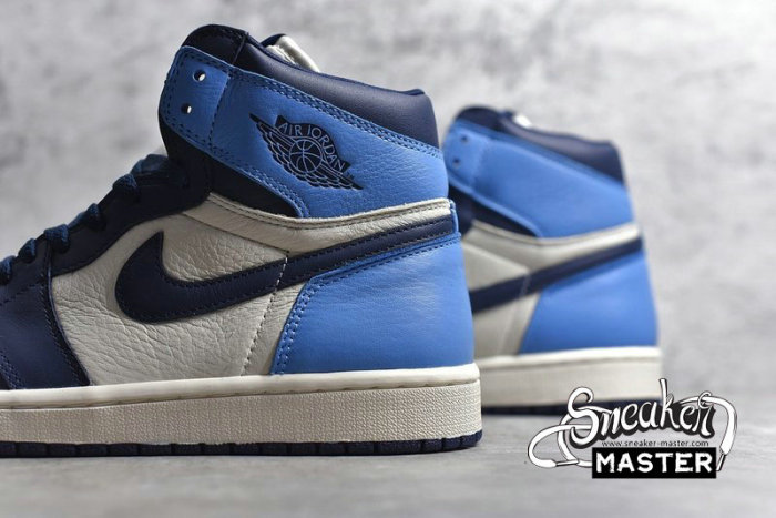 NIKE AIR JORDAN 1 RETRO HIGH OG OBSIDIAN SAIL/OBSIDIAN/UNIVERSITY BLUE 555088-140