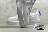 NIKE AIR FORCE 1 LOW CUT OUT SWOOSH WHITE/ROYAL BLUE DC1429-100